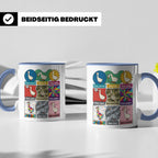 Gans Tasse mit lustigem Wortspiel Spruch, Kaffeetasse für Bü – Blau [farbe:blau]