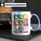 Gans Tasse mit lustigem Wortspiel Spruch, Kaffeetasse für Bü – Blau [farbe:blau]