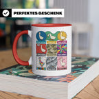 Gans Tasse mit lustigem Wortspiel Spruch, Kaffeetasse für Bü – Rot [farbe:rot]