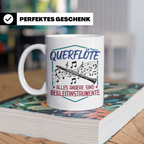 Querflöte Tasse mit Spruch Alles andere sind Begleitinstrume – Weiß [farbe:weiß]