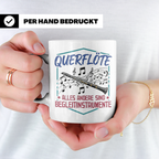 Querflöte Tasse mit Spruch Alles andere sind Begleitinstrume – Weiß [farbe:weiß]