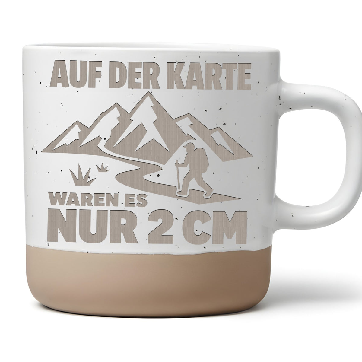 Wander Tasse Auf der Karte waren es nur 2cm - Lustiges Geschenk für Be – Bild 1
