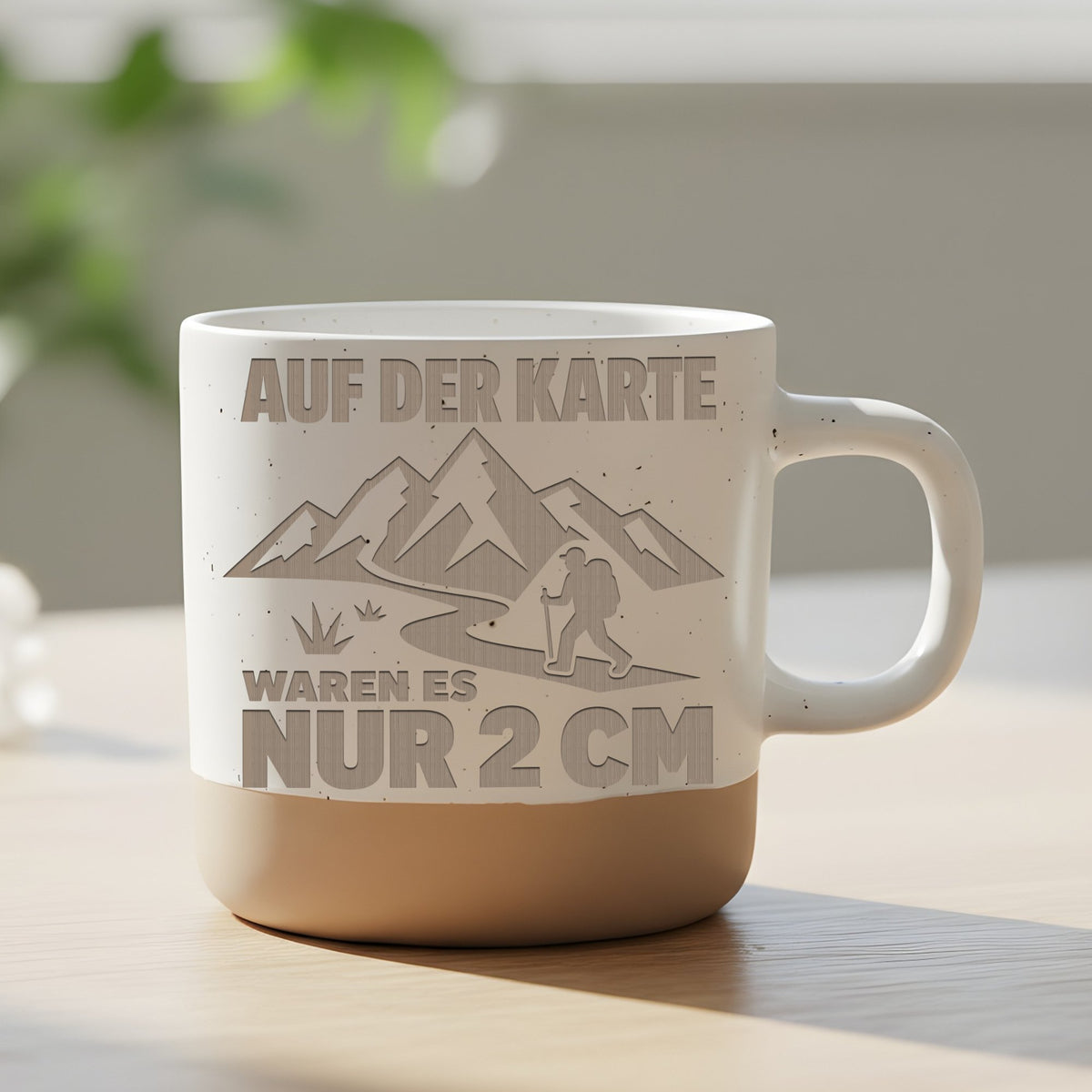 Wander Tasse Auf der Karte waren es nur 2cm - Lustiges Geschenk für Be – Bild 6