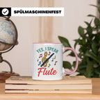 Flötistin Tasse Yes I speak Flute Geschenk für Musiker Querf – Rosa [farbe:rosa]