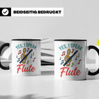 Flötistin Tasse Yes I speak Flute Geschenk für Musiker Querf – Schwarz [farbe:schwarz]