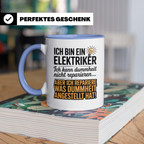Elektriker Tasse - Ich repariere was Dummheit anstellt - Geschenk für Stromer, Elektroniker, Handwerker - Kaffeetasse mit Spruch