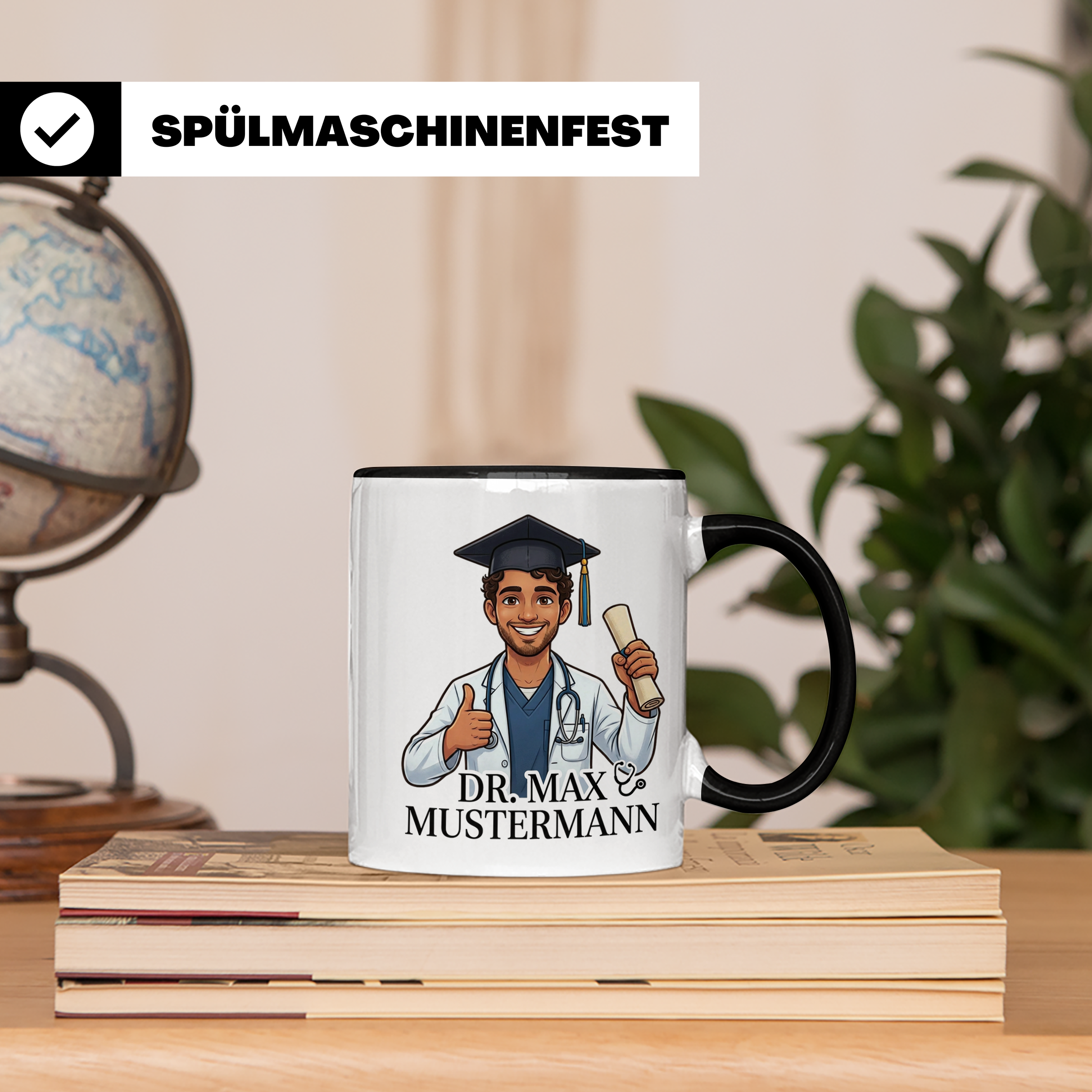 Tasse mit Foto personalisieren Doktor - Geschenk Promotion Medizin individuell