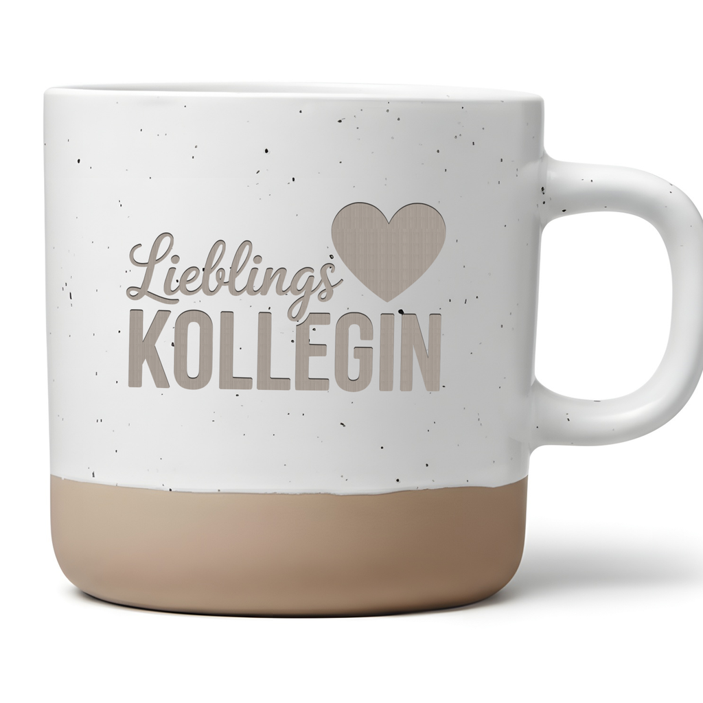 Tasse Lieblingskollegin, Kaffeetasse mit Herz, ideales Geschenk für die beste Kollegin, Bürogeschenk zum Geburtstag oder für Weihnachten