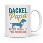 Dackel Papa Tasse mit Spruch | Geschenk für Herrchen, Teckel – Weiß [farbe:weiß]