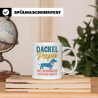 Dackel Papa Tasse mit Spruch | Geschenk für Herrchen, Teckel – Weiß [farbe:weiß]