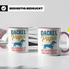 Dackel Papa Tasse mit Spruch | Geschenk für Herrchen, Teckel – Rosa [farbe:rosa]