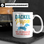 Dackel Papa Tasse mit Spruch | Geschenk für Herrchen, Teckel – Weiß [farbe:weiß]