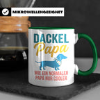 Dackel Papa Tasse mit Spruch | Geschenk für Herrchen, Teckel – Grün [farbe:grün]