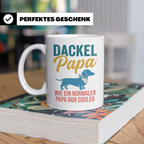 Dackel Papa Tasse mit Spruch | Geschenk für Herrchen, Teckel – Weiß [farbe:weiß]