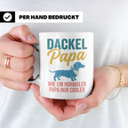Dackel Papa Tasse mit Spruch | Geschenk für Herrchen, Teckel – Weiß [farbe:weiß]