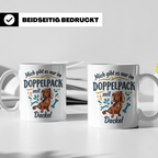 Dackel Tasse "Mich gibt es nur im Doppelpack" Langhaardackel – Weiß [farbe:weiß]