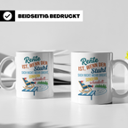 Rente Tasse lustig Stuhl schaukelt Geschenk für Rentner Koll – Weiß [farbe:weiß]