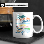 Rente Tasse lustig Stuhl schaukelt Geschenk für Rentner Koll – Weiß [farbe:weiß]