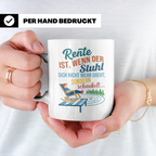 Rente Tasse lustig Stuhl schaukelt Geschenk für Rentner Koll – Weiß [farbe:weiß]