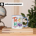 Techno Tasse Periodensystem Te C H No Spruch, Geschenk für R – Blau [farbe:blau]