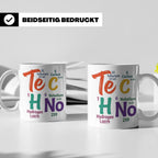 Techno Tasse Periodensystem Te C H No Spruch, Geschenk für R – Weiß [farbe:weiß]