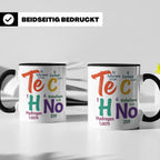 Techno Tasse Periodensystem Te C H No Spruch, Geschenk für R – Schwarz [farbe:schwarz]