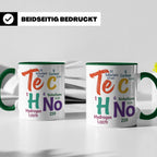 Techno Tasse Periodensystem Te C H No Spruch, Geschenk für R – Grün [farbe:grün]