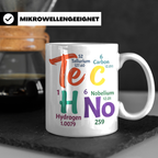 Techno Tasse Periodensystem Te C H No Spruch, Geschenk für R – Weiß [farbe:weiß]
