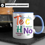 Techno Tasse Periodensystem Te C H No Spruch, Geschenk für R – Blau [farbe:blau]