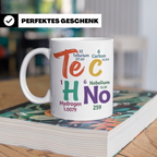 Techno Tasse Periodensystem Te C H No Spruch, Geschenk für R – Weiß [farbe:weiß]