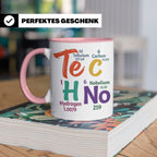 Techno Tasse Periodensystem Te C H No Spruch, Geschenk für R – Rosa [farbe:rosa]