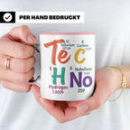 Techno Tasse Periodensystem Te C H No Spruch, Geschenk für R – Rosa [farbe:rosa]