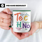 Techno Tasse Periodensystem Te C H No Spruch, Geschenk für R – Grün [farbe:grün]