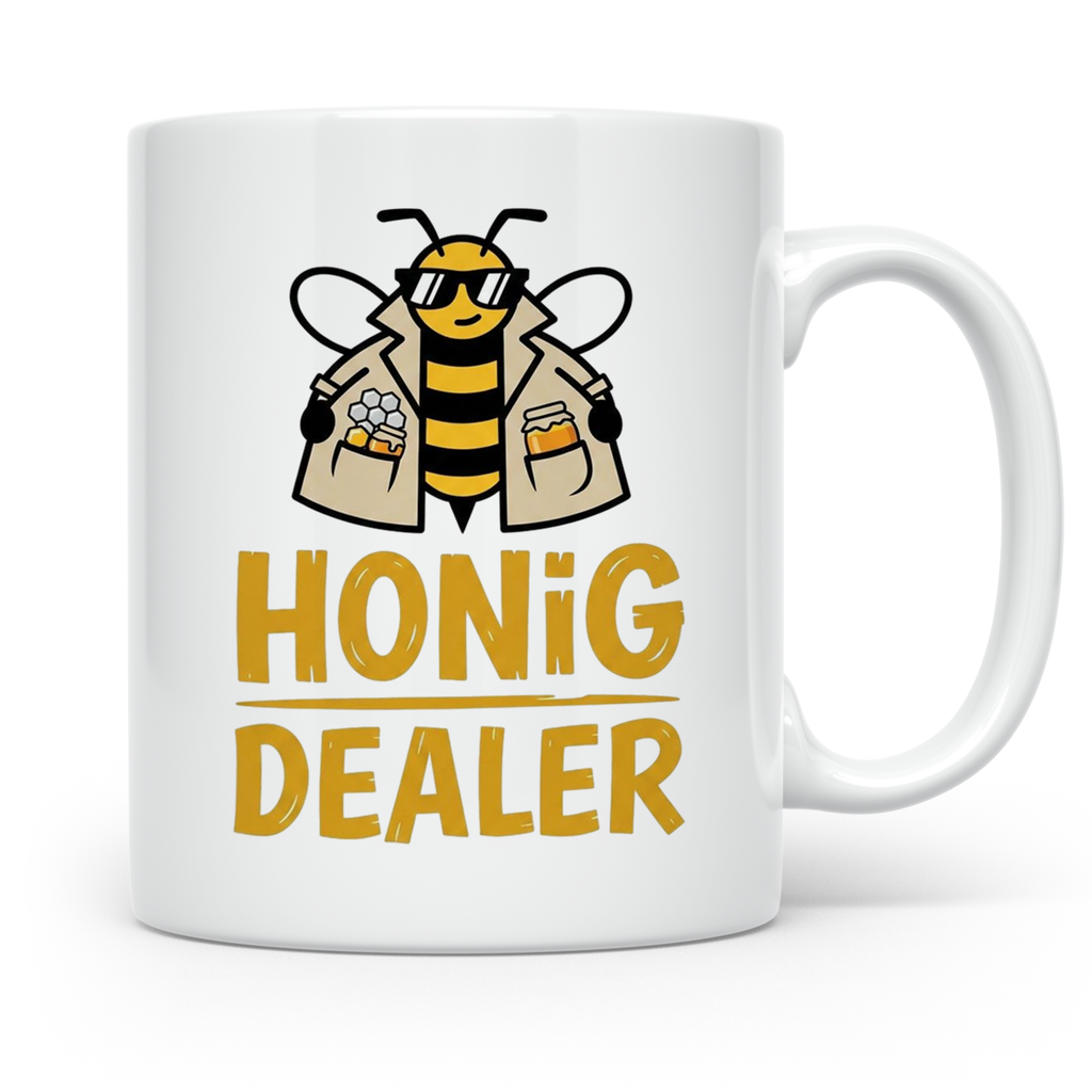 Honig Dealer Tasse für Imker, lustiges Bienenzüchter Geschen – Weiß [farbe:weiß]