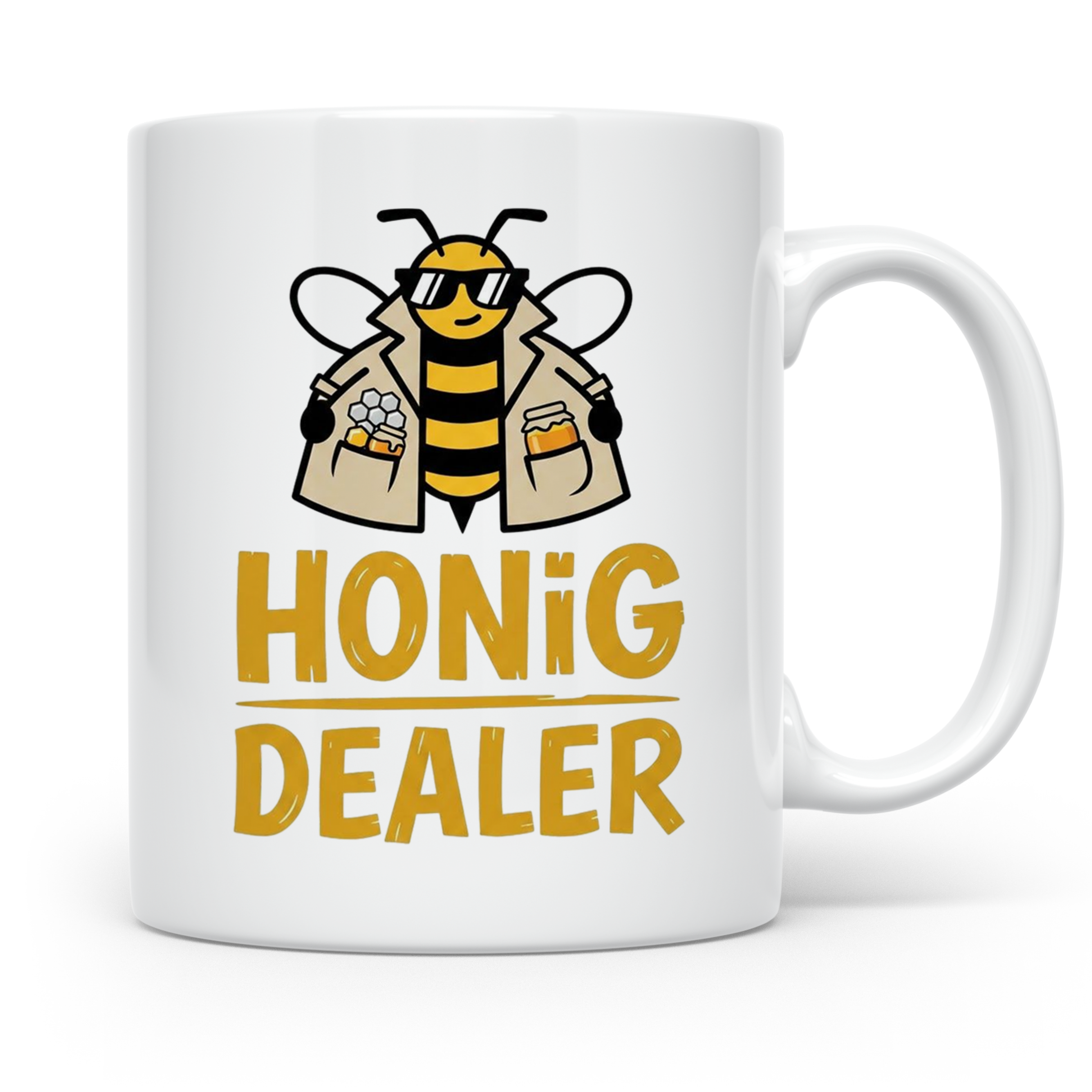 Honig Dealer Tasse für Imker, lustiges Bienenzüchter Geschen – Weiß [farbe:weiß]
