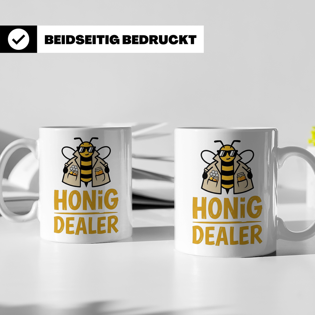 Honig Dealer Tasse für Imker, lustiges Bienenzüchter Geschen – Weiß [farbe:weiß]