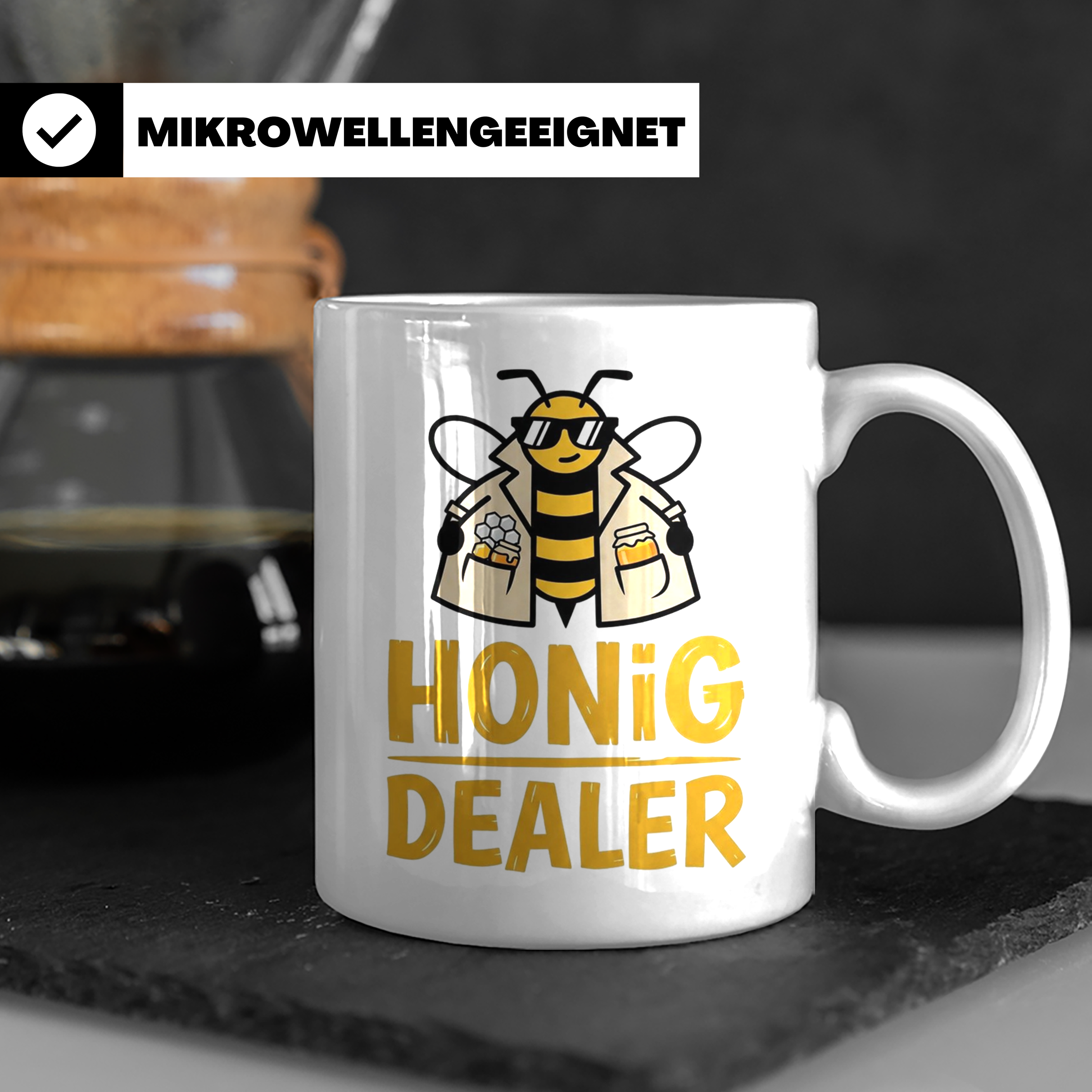 Honig Dealer Tasse für Imker, lustiges Bienenzüchter Geschen – Weiß [farbe:weiß]