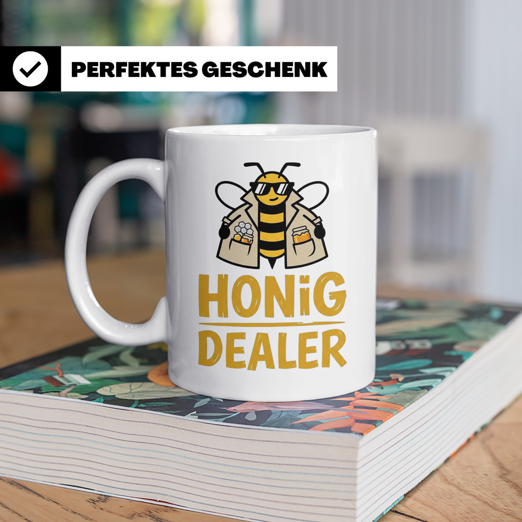 Honig Dealer Tasse für Imker, lustiges Bienenzüchter Geschen – Weiß [farbe:weiß]
