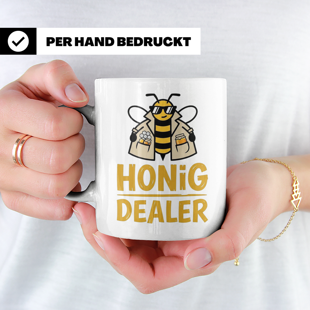 Honig Dealer Tasse für Imker, lustiges Bienenzüchter Geschen – Weiß [farbe:weiß]