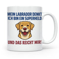 Labrador Tasse mit Spruch Superheld | Geschenk für Labbi Bes – Weiß [farbe:weiß]