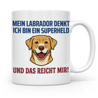 Labrador Tasse mit Spruch Superheld | Geschenk für Labbi Bes – Weiß [farbe:weiß]