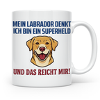 Labrador Tasse mit Spruch Superheld | Geschenk für Labbi Bes – Weiß [farbe:weiß]