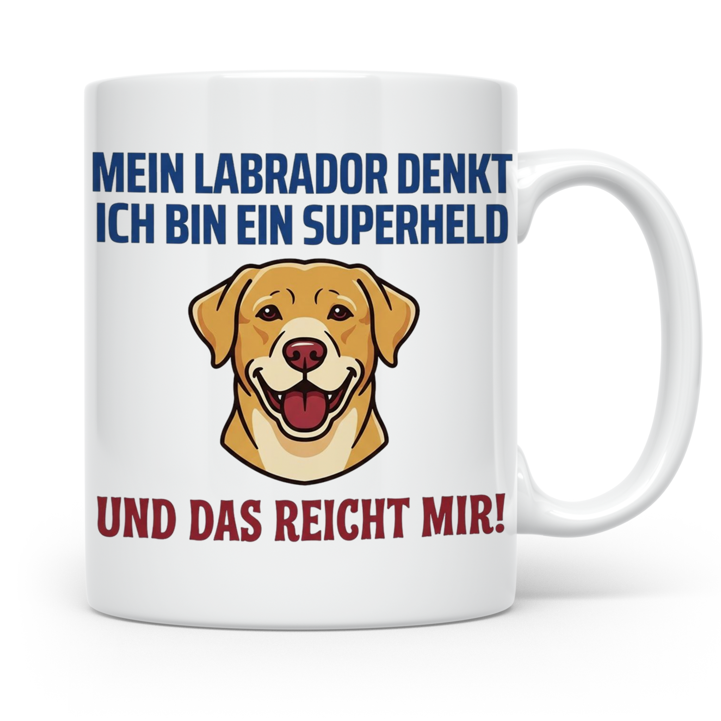 Labrador Tasse mit Spruch Superheld | Geschenk für Labbi Bes – Weiß [farbe:weiß]
