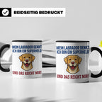 Labrador Tasse mit Spruch Superheld | Geschenk für Labbi Bes – Schwarz [farbe:schwarz]