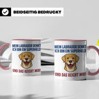 Labrador Tasse mit Spruch Superheld | Geschenk für Labbi Bes – Rosa [farbe:rosa]