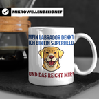 Labrador Tasse mit Spruch Superheld | Geschenk für Labbi Bes – Weiß [farbe:weiß]