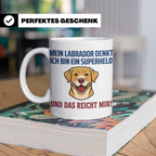 Labrador Tasse mit Spruch Superheld | Geschenk für Labbi Bes – Weiß [farbe:weiß]