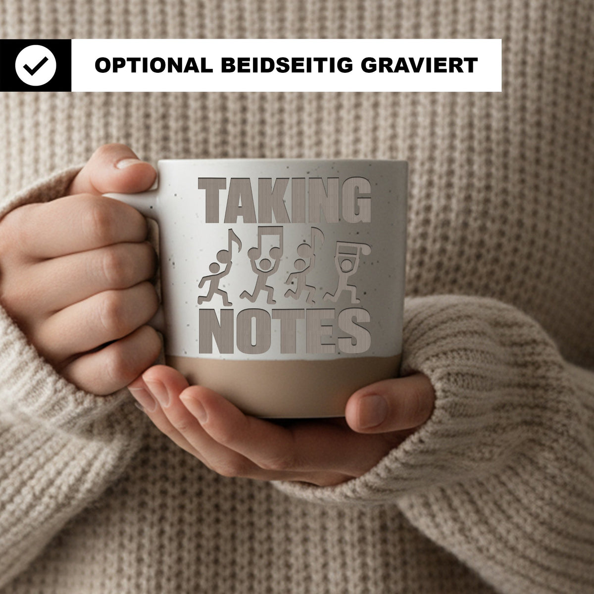 Musik Tasse Taking Notes - Lustiges Geschenk für Musiker - Noten Worts – Bild 2