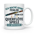 Querflöte Tasse mit Spruch Ich improvisiere | Flötist Musike – Weiß [farbe:weiß]
