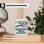 Querflöte Tasse mit Spruch Ich improvisiere | Flötist Musike – Weiß [farbe:weiß]